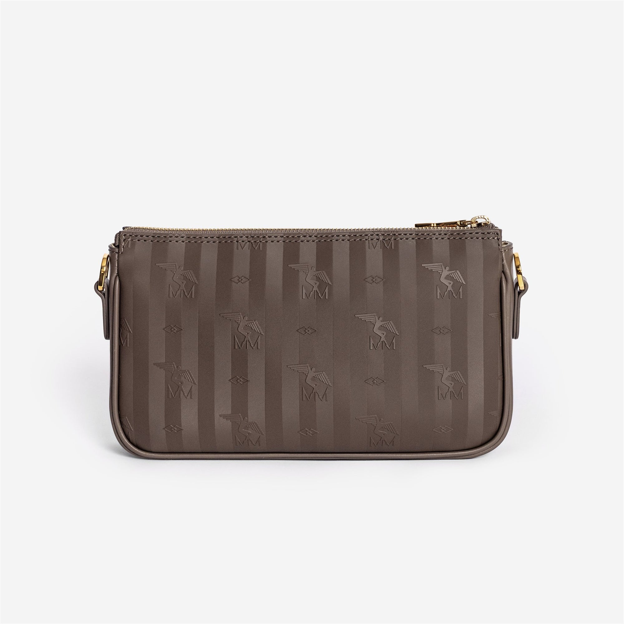 ZELL | Umhängetasche fango braun/gold - von hinten