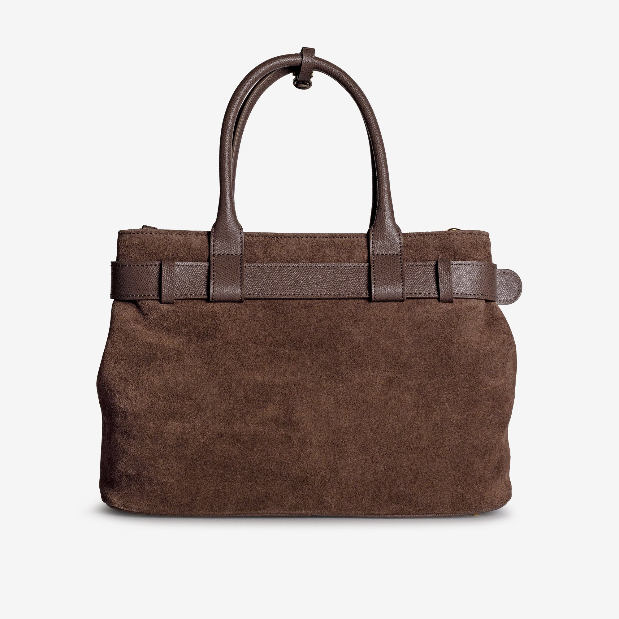 WITTNAU | Handtasche Wildleder braun/gold - von hinten