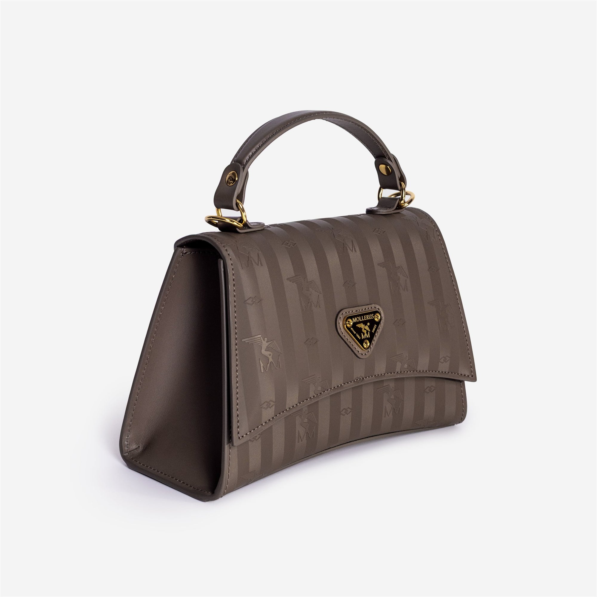 ROMONT | Umhängetasche classic cappuccino/gold - seitlich