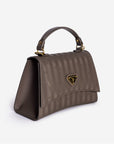 ROMONT | Umhängetasche classic cappuccino/gold - seitlich