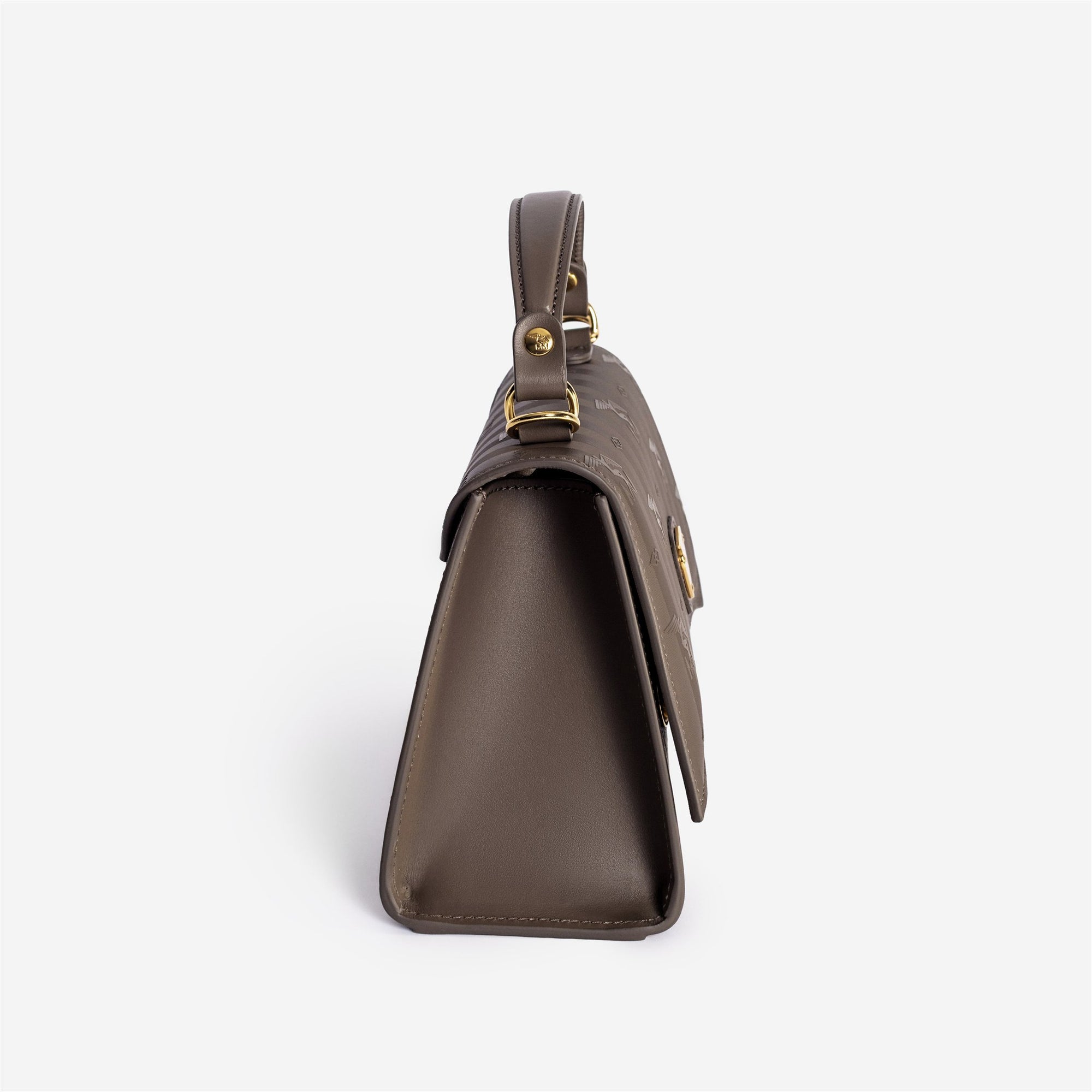 ROMONT | Umhängetasche classic cappuccino/gold - seitlich
