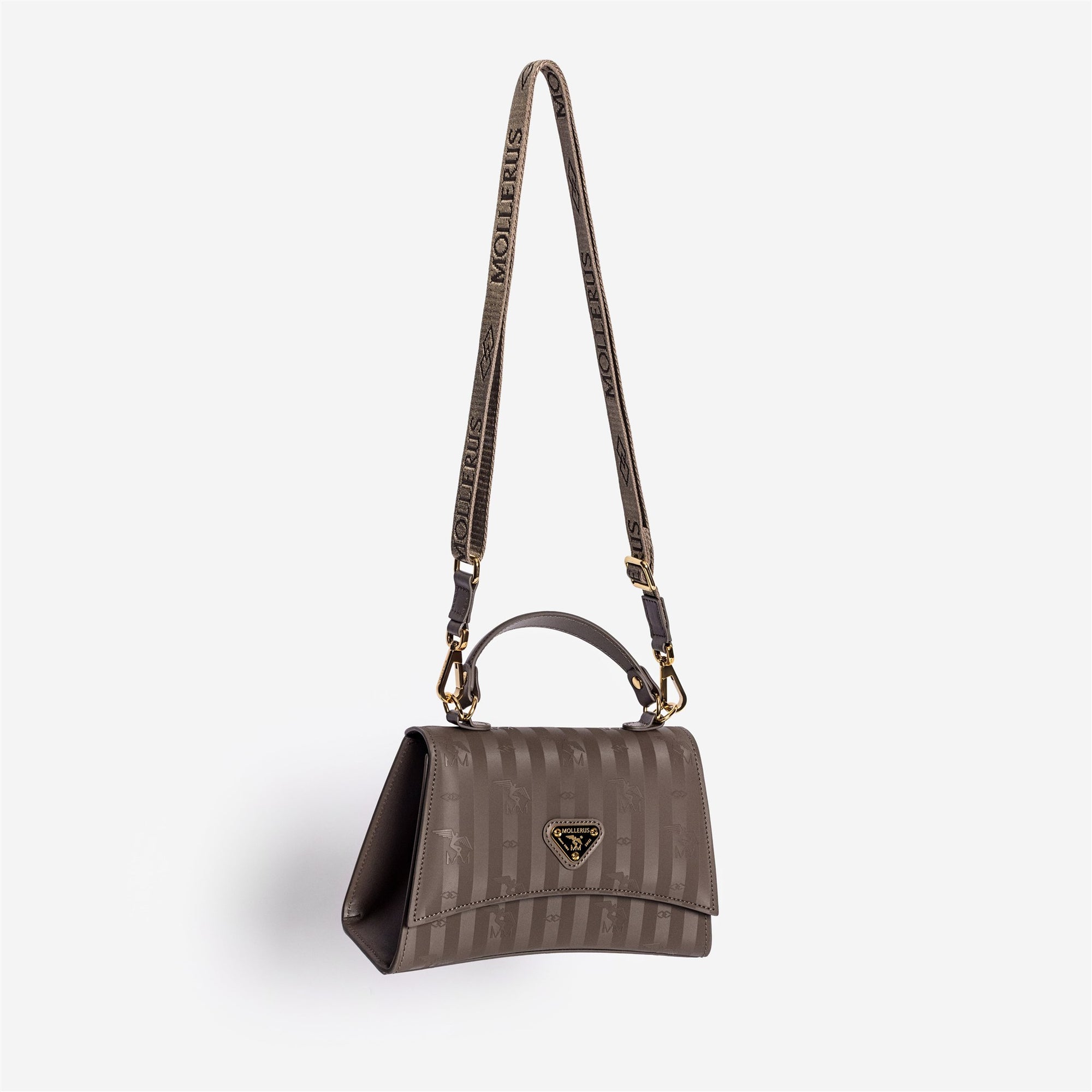 ROMONT | Umhängetasche classic cappuccino/gold - seitlich