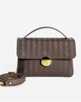 SIGNAU | Umhängetasche fango braun/gold- frontal