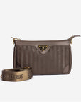 FLUMS | Umhängetasche fango braun/gold - frontal