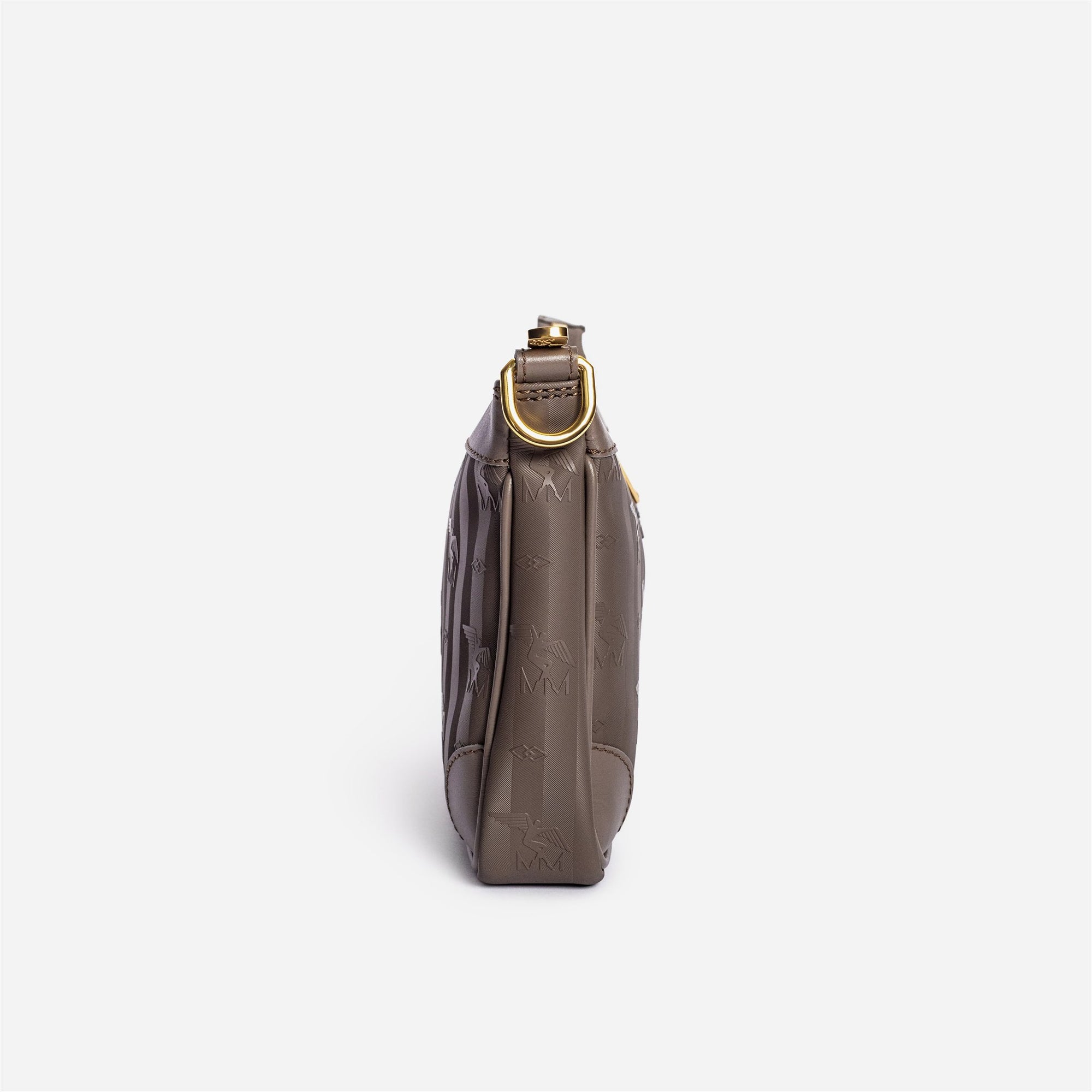 FLUMS | Umhängetasche fango braun/gold - seitlich