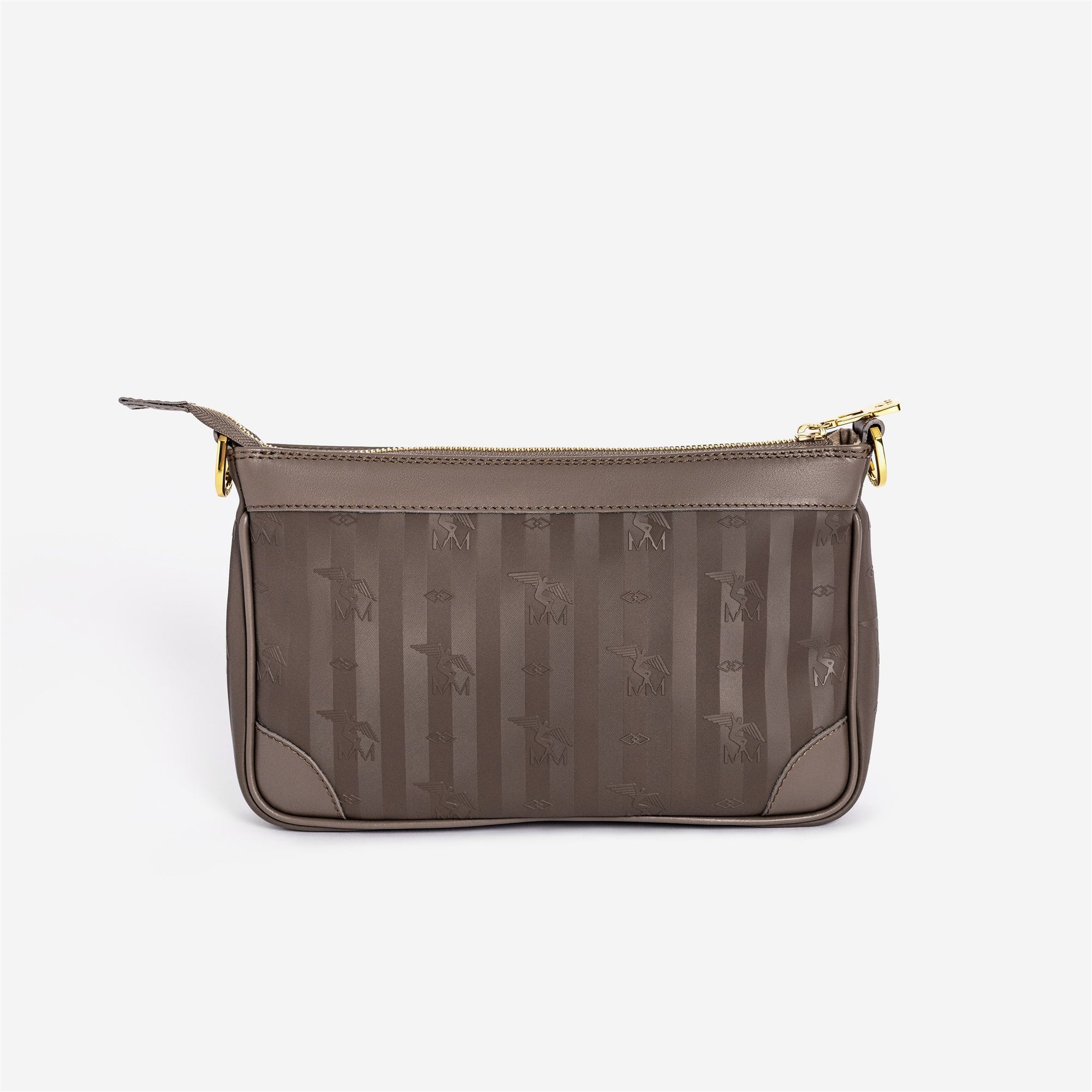 FLUMS | Umhängetasche fango braun/gold - von hinten