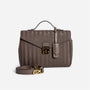 MARLY | Umhängetasche fango braun/gold – frontal