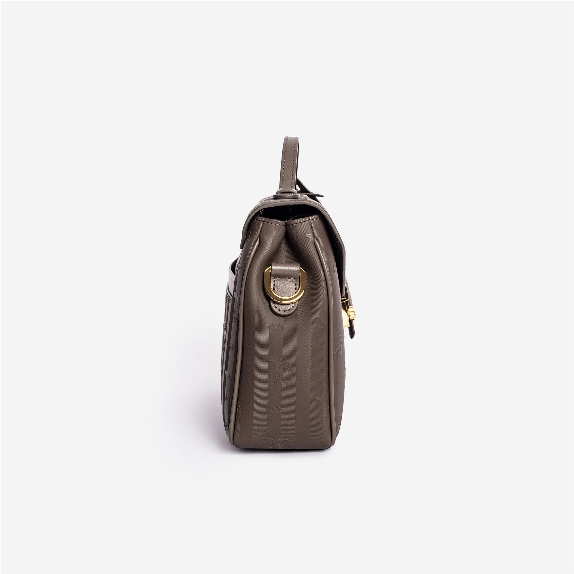 MARLY | Umhängetasche fango braun/gold  - seitlich