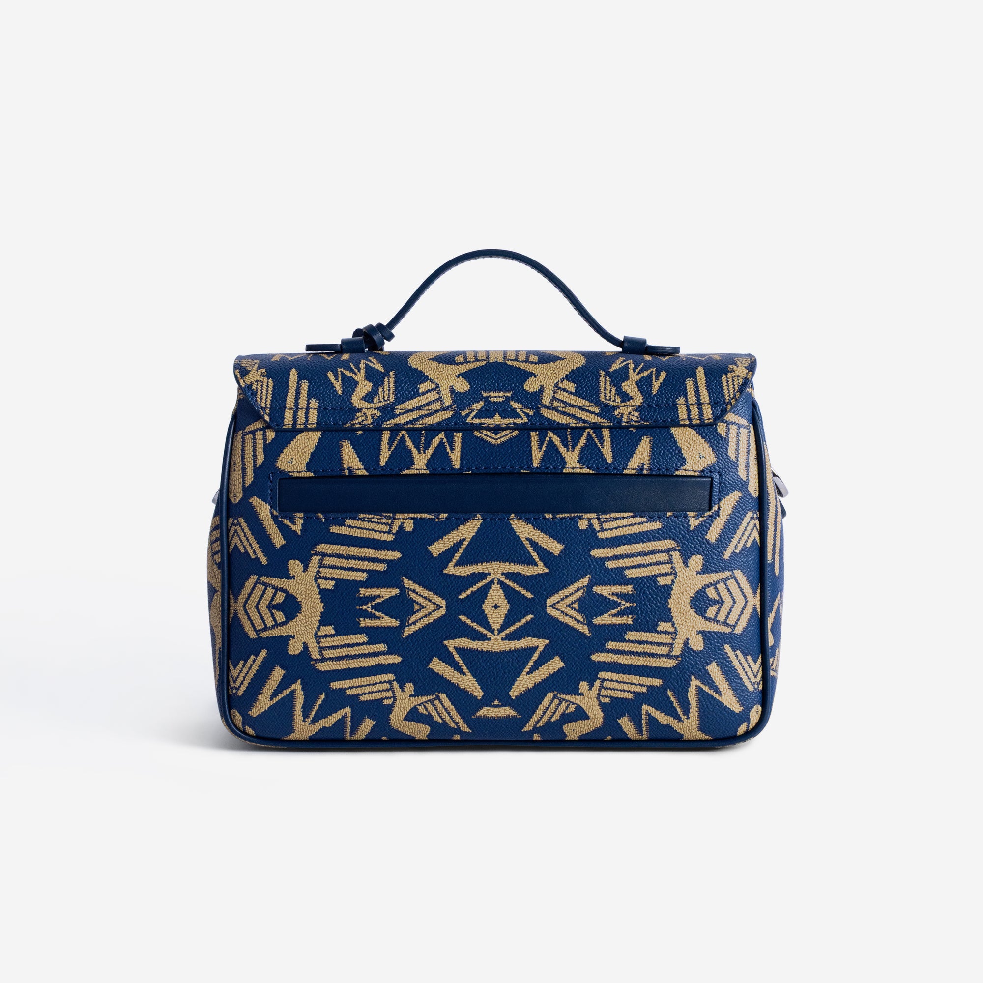 MARLY | Umhängetasche Maze cappuccino deep blau/silber - hinten