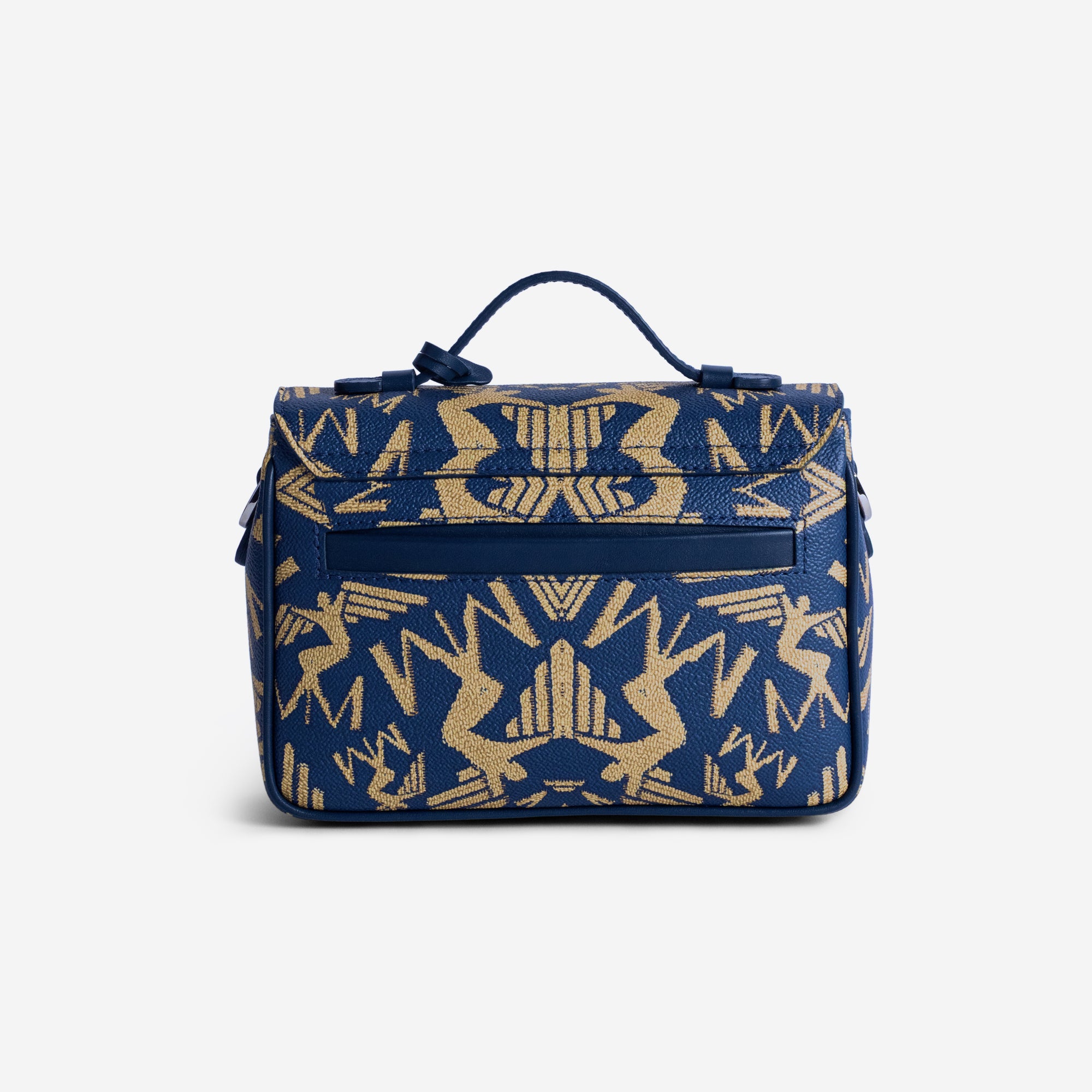 MEYRIN | Umhängetasche Maze cappuccino deep blau/silber - von hinten