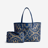 BERN | Shopper Maze deep blue cappuccino/silver