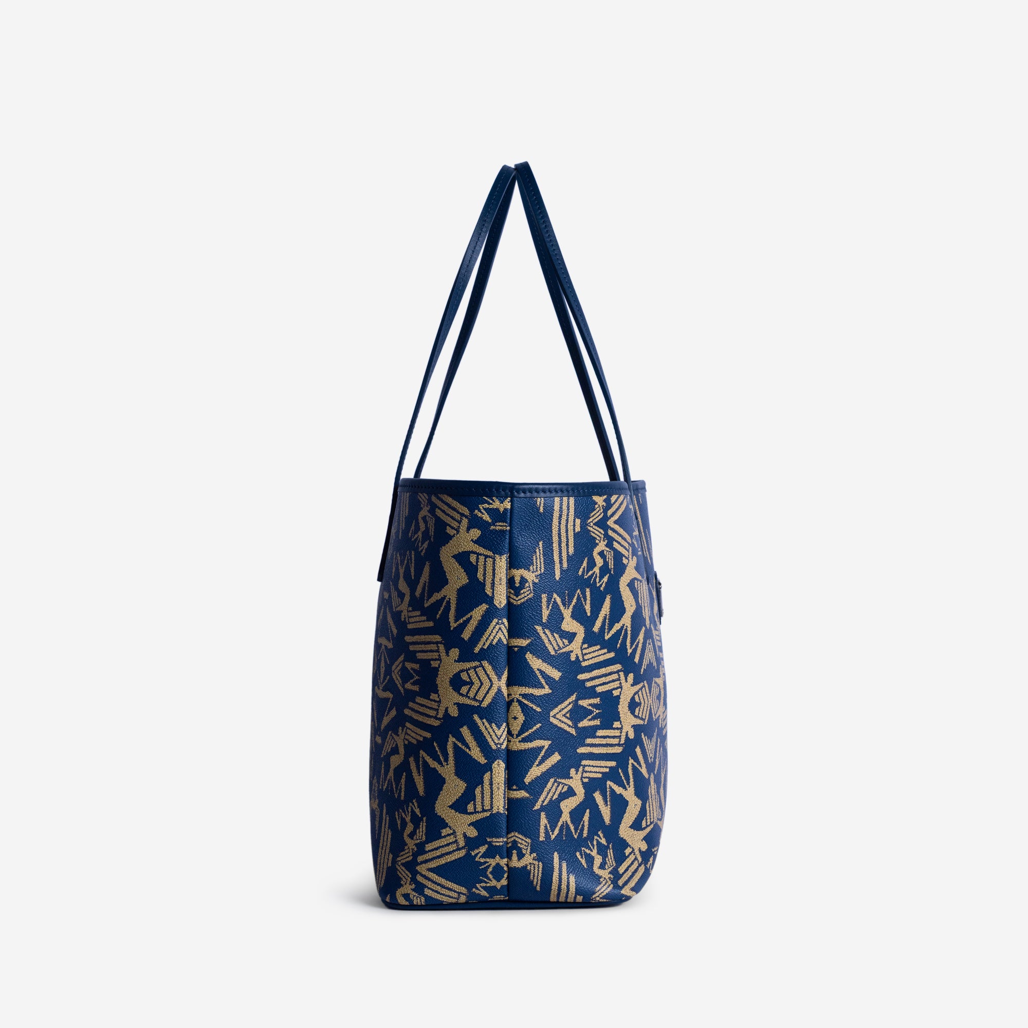 BERN | Shopper Maze cappuccino deep blau/silber - seitlich