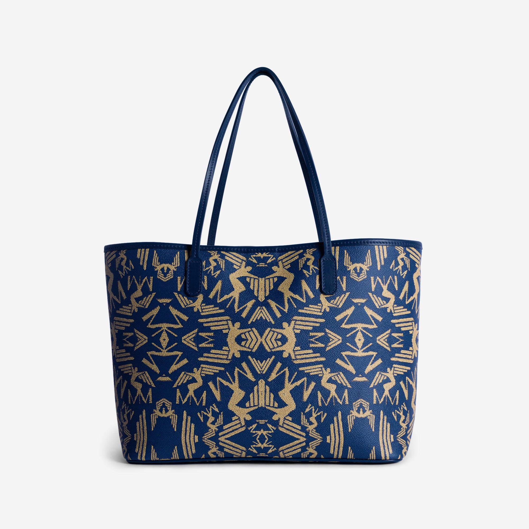 BERN | Shopper Maze cappuccino deep blau/silber - von hinten