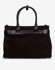 WITTNAU | Handtasche Wildleder classic schwarz/gold - von hinten