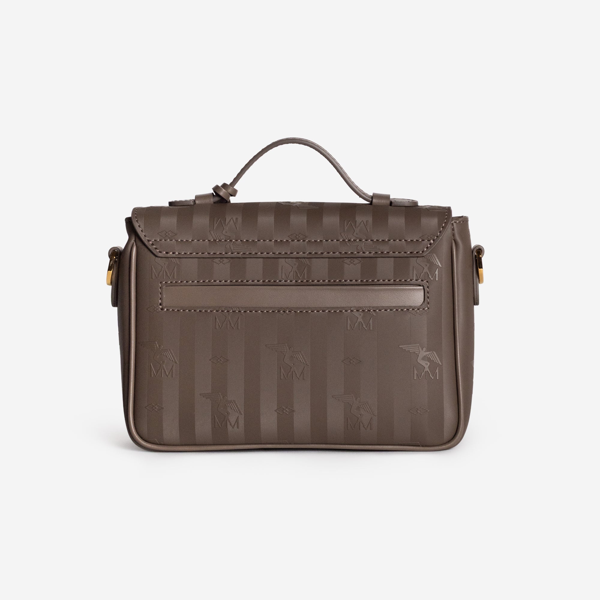 MEYRIN | Umhängetasche fango braun/gold - von hinten