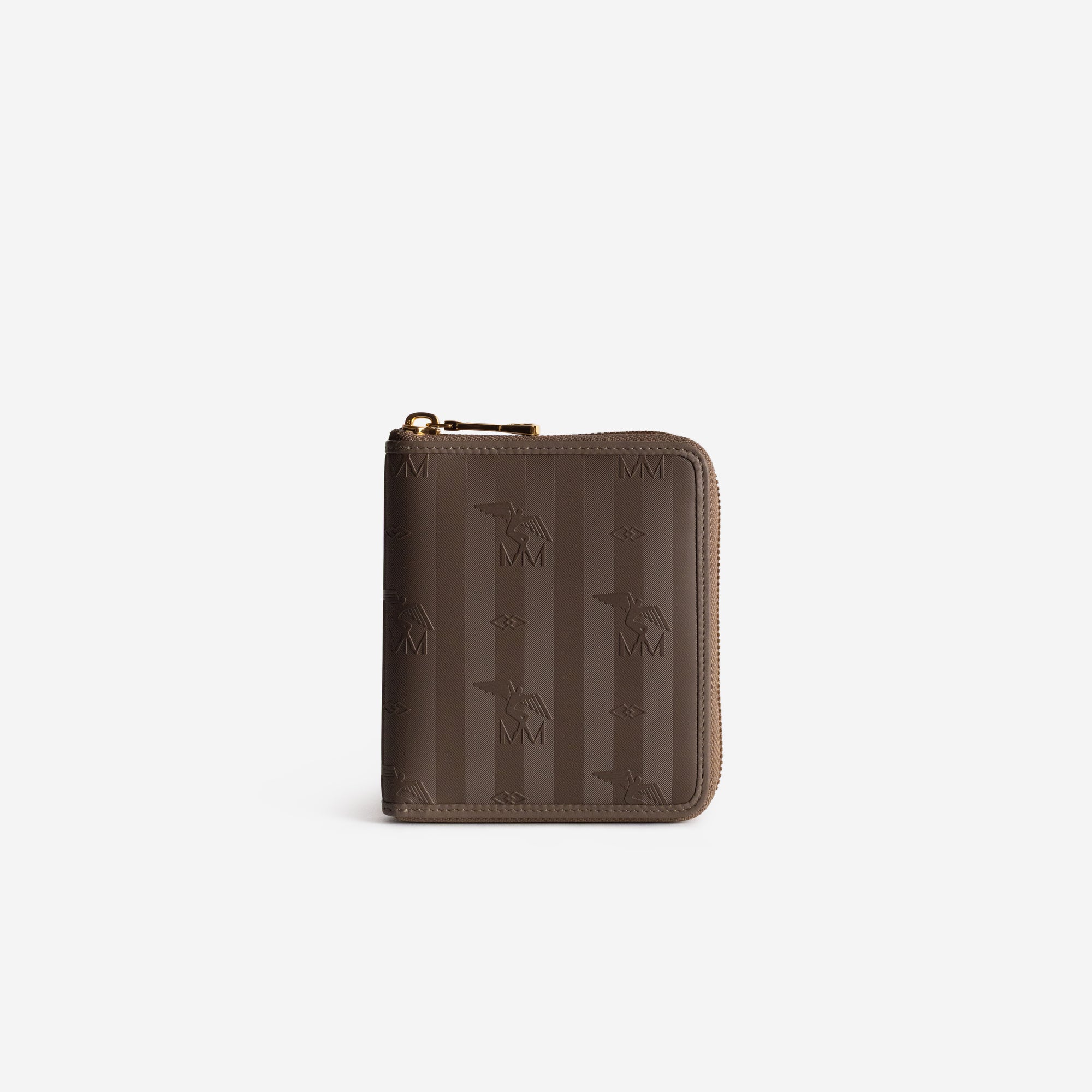 NIEDERHORN | Portemonnaie fango braun/gold - frontal