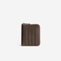 NIEDERHORN | Portemonnaie fango braun/gold – frontal