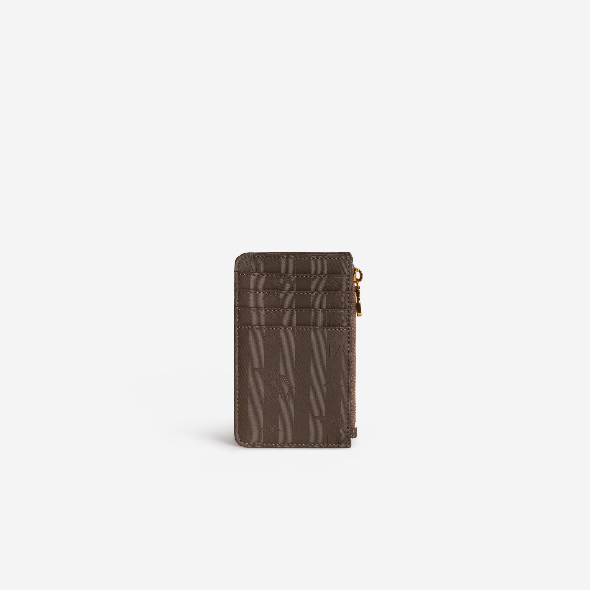 GY | Kreditkartenetui fango braun/gold - frontal