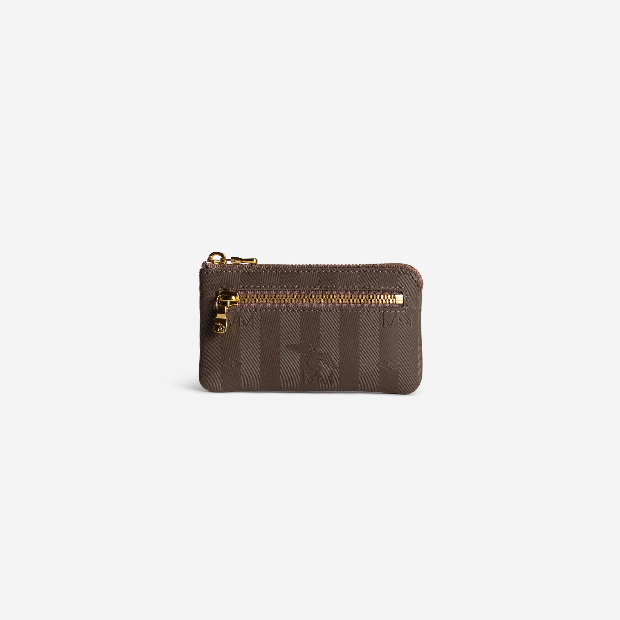 AUBRIG | Schlüsseletui fango braun/gold - von hinten 