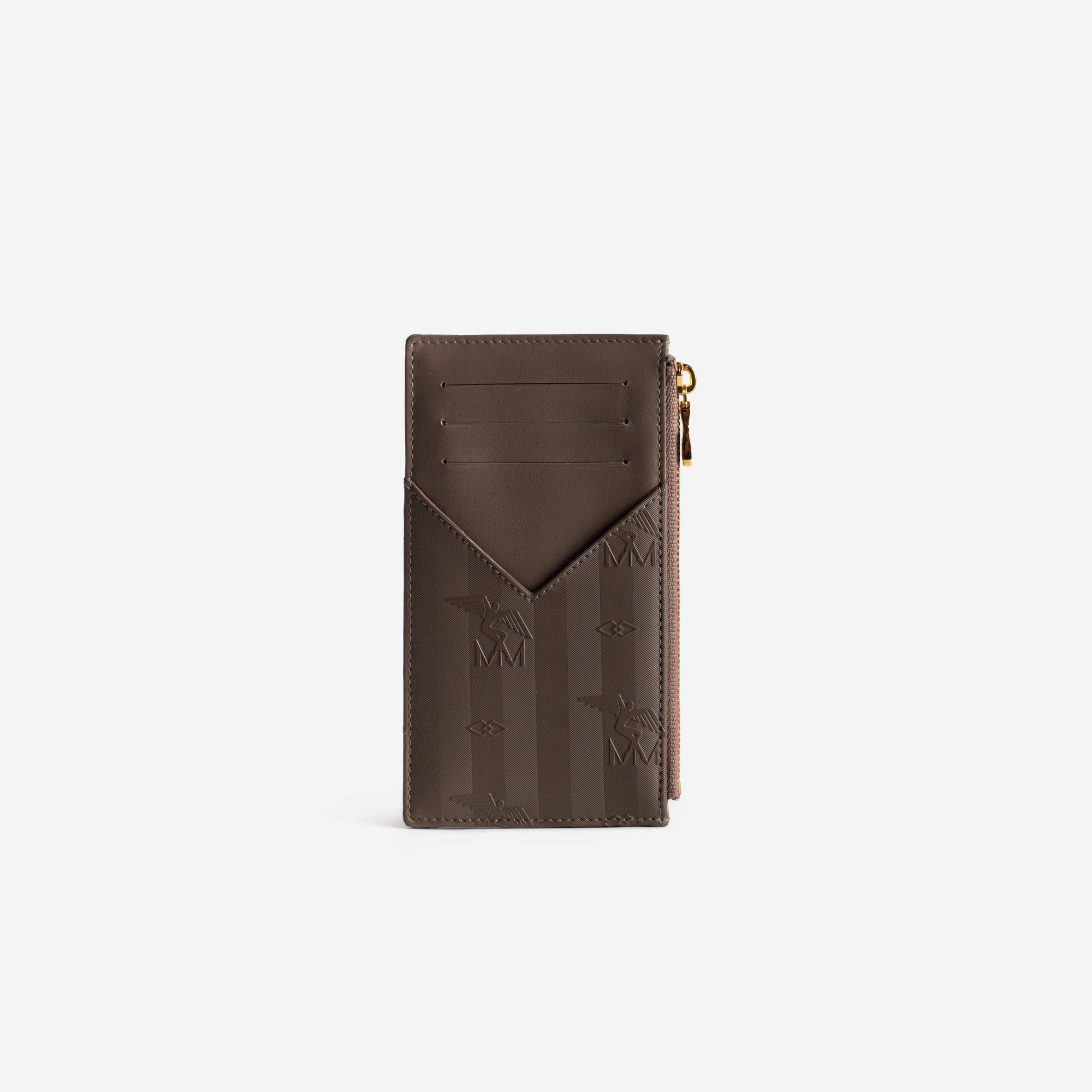 PIZ FESS | Portemonnaie fango braun/gold - frontal 
