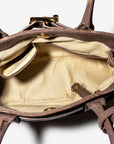 WITTNAU | Handtasche Wildleder braun/gold - innen