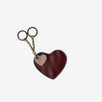 HEART | Antique red/soft rose gold key ring
