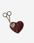 HERZ | Schlüsselanhänger antik rot/soft rose gold - frontal