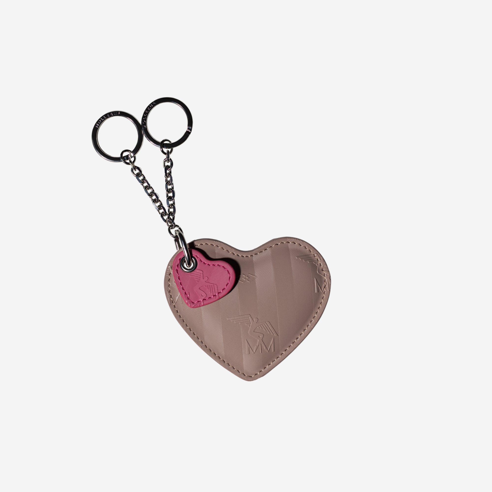 HERZ | Schlüsselanhänger soft rose/bubble pink silber - frotnal