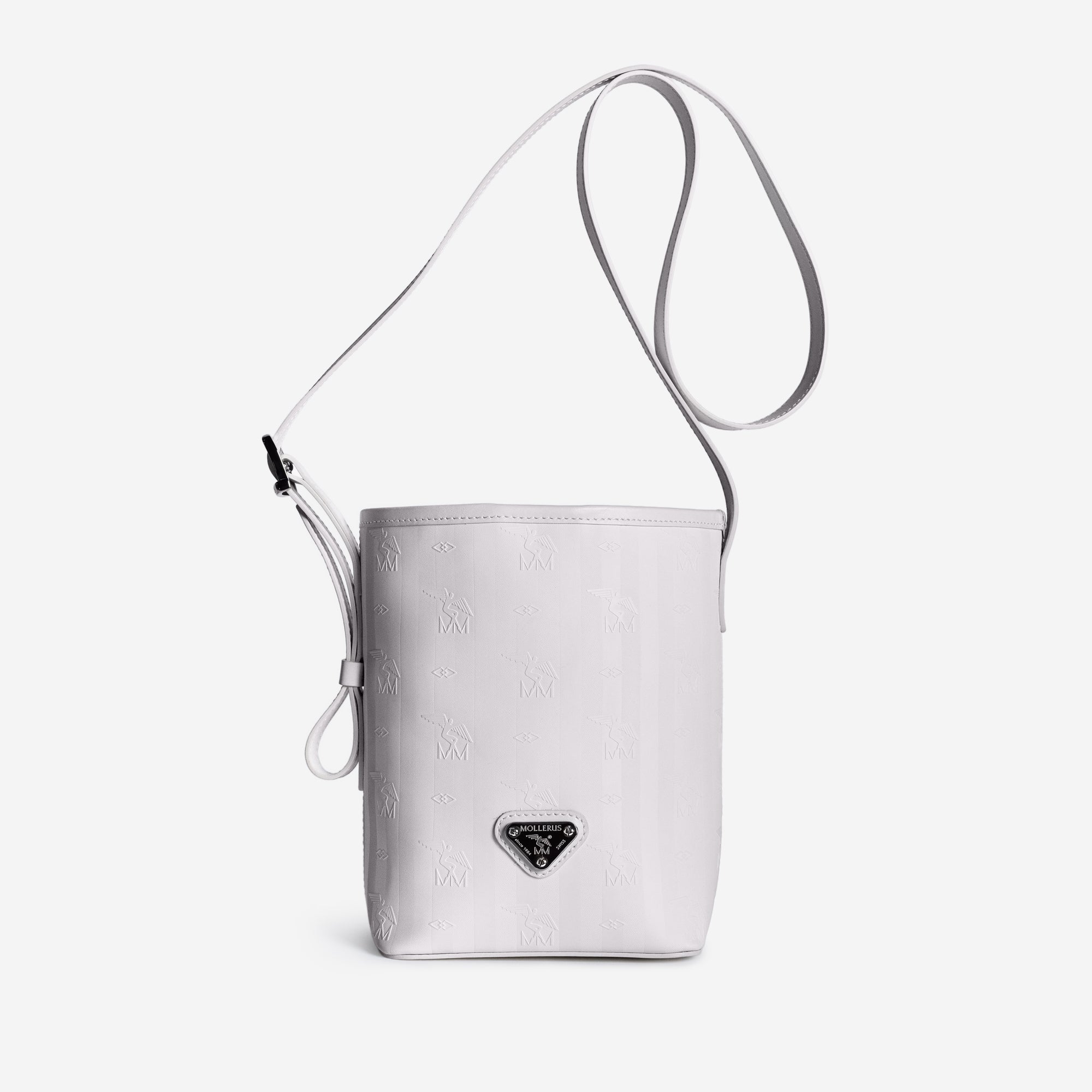 AUSWIL | Beuteltasche snow weiss/gold - frontal