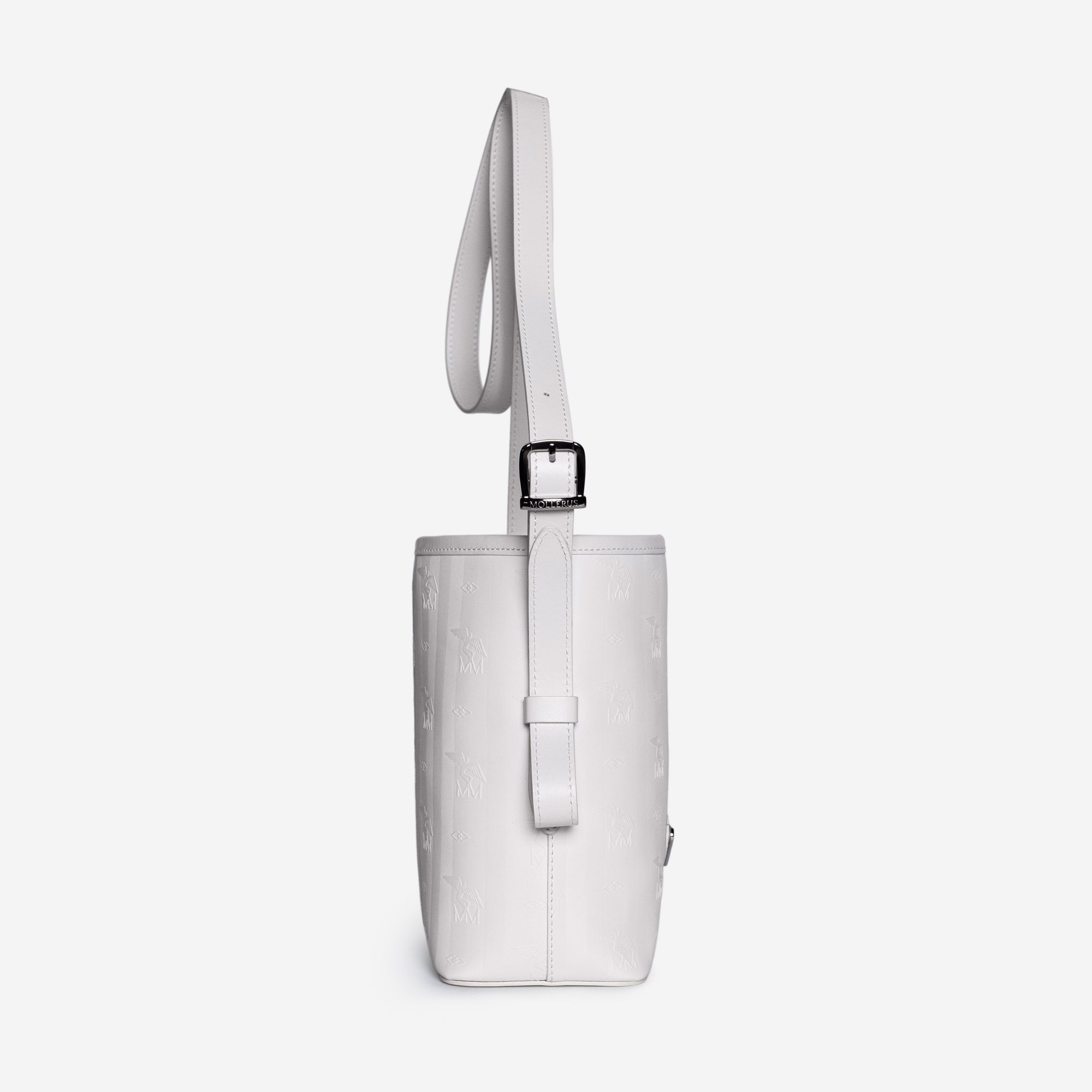AUSWIL | Beuteltasche snow weiss/gold - seitlich