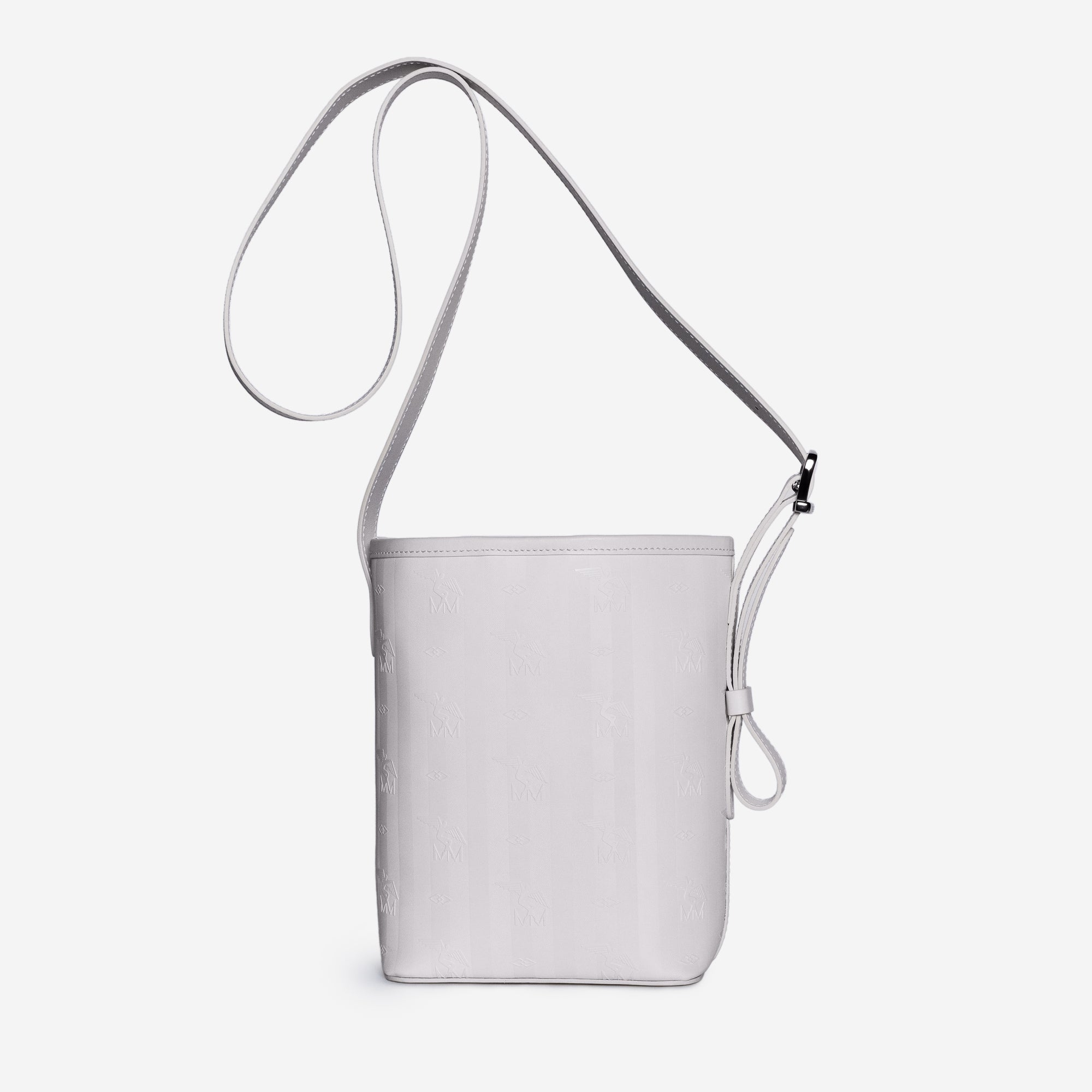 AUSWIL | Beuteltasche snow weiss/gold - von hinten 