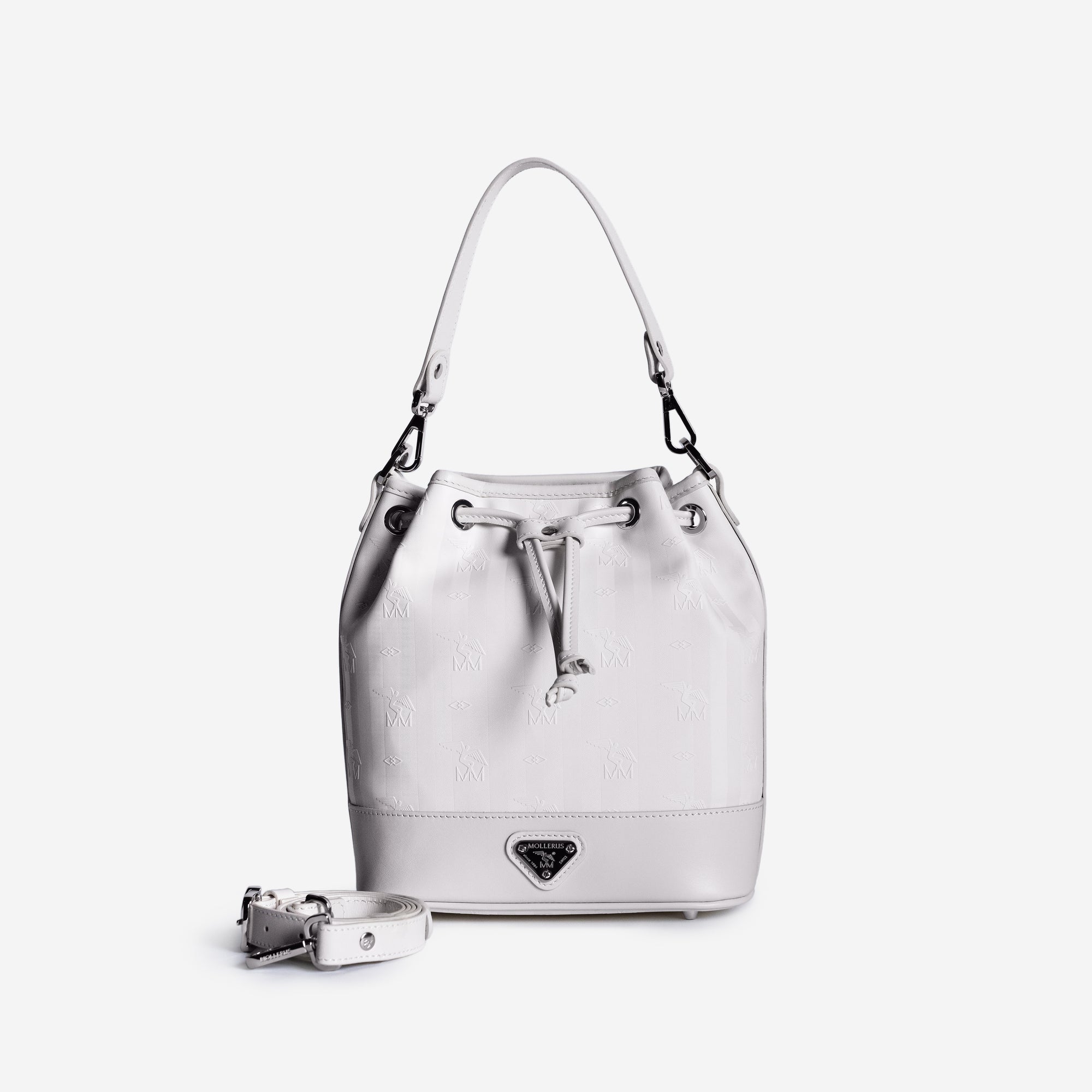 SION | Beuteltasche snow weiss/silber - frontal 