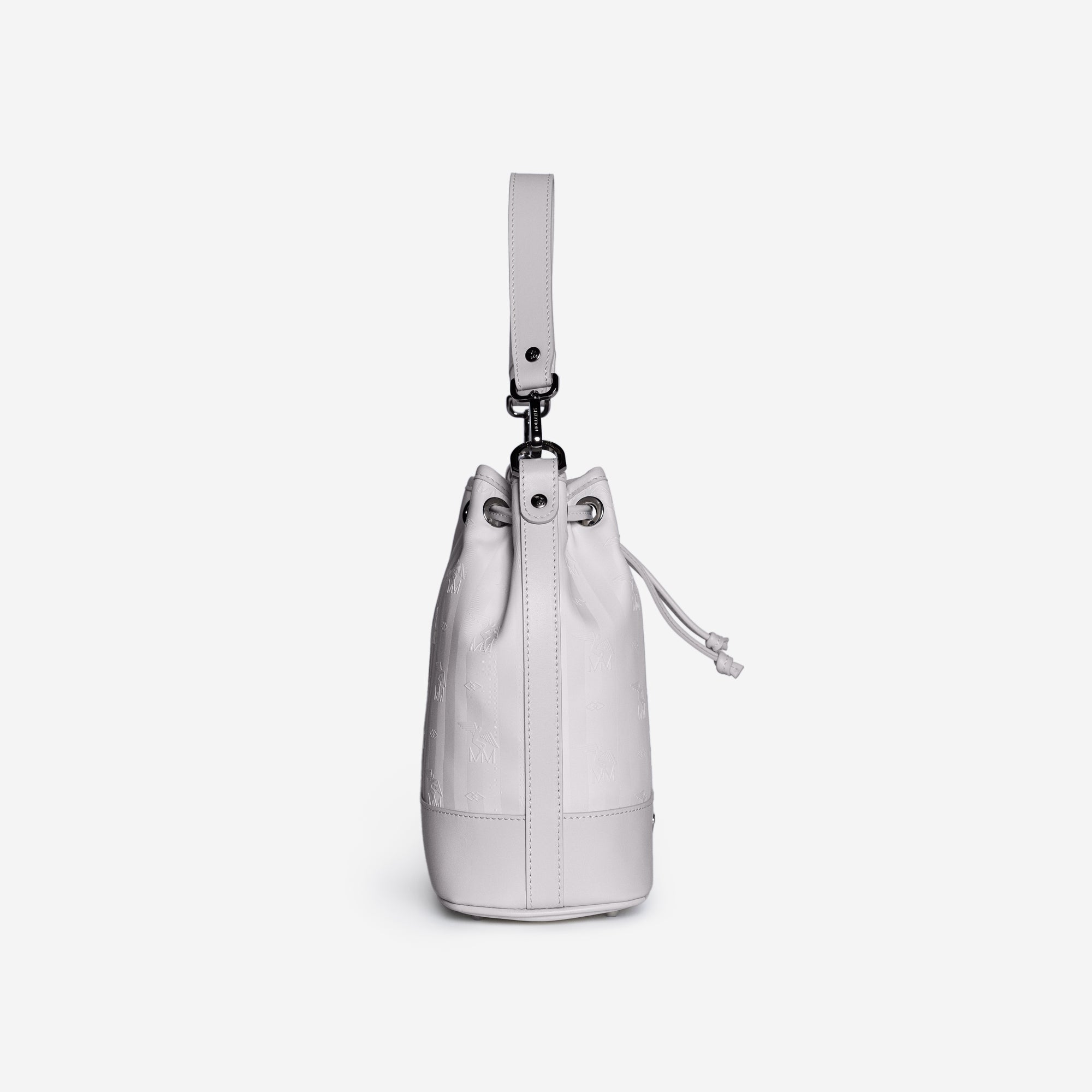 SION | Beuteltasche snow weiss/silber - seitlich 