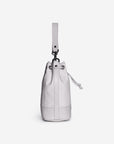 SION | Beuteltasche snow weiss/silber - seitlich 