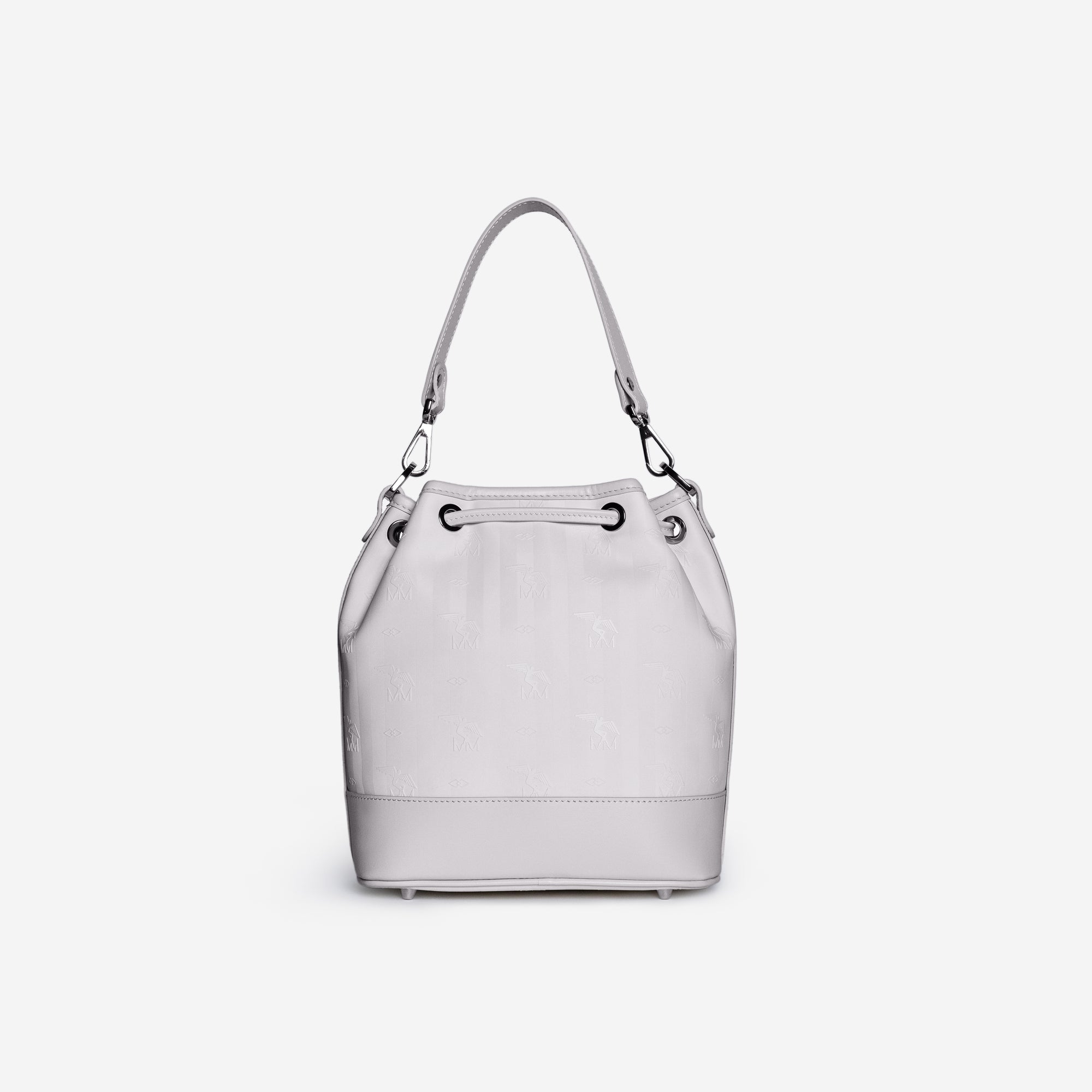 SION | Beuteltasche snow weiss/silber - von hinten