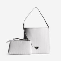 BANNWIL | Sac pochette snow blanc/argent