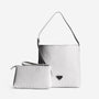 BANNWIL | Beuteltasche snow weiss/silber - frontal 
