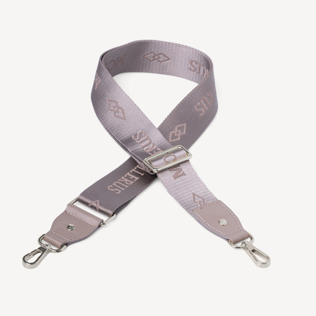 ALADDIN | Schulterriemen taupe grau/silber - frontal