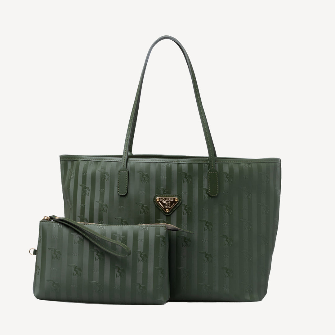 BERN | Shopper olive grün/gold - frontal