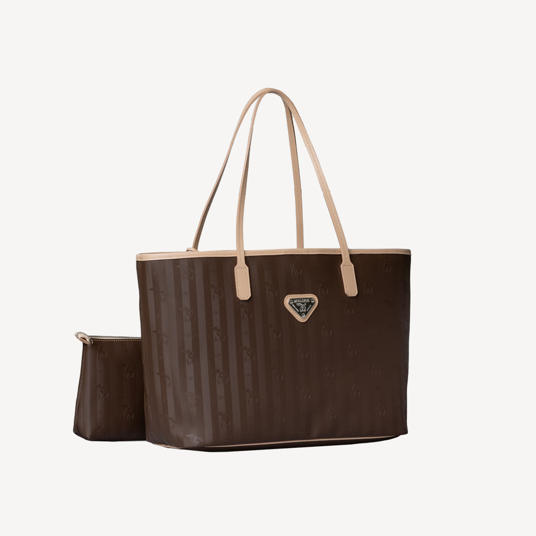 BERN | Shopper terra braun/honey/silber - seitlich