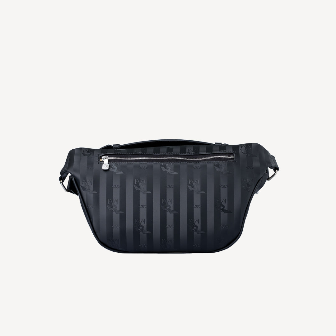 BRIENZ | Gürteltasche classic schwarz/silber - hinten