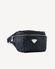 BRIENZ | Gürteltasche classic schwarz/silber - seitlich