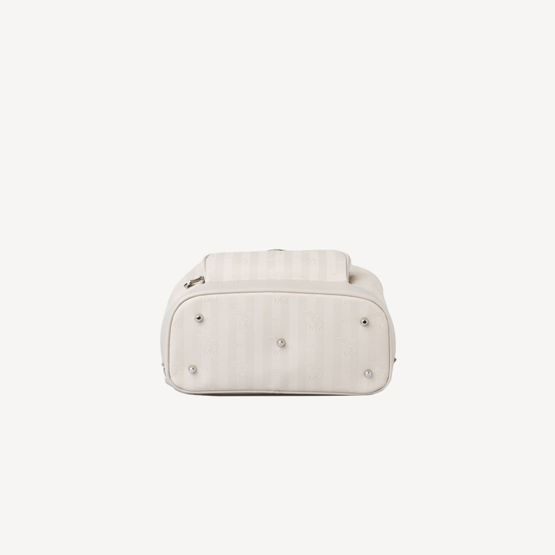 BRUGG | Rucksack pearl weiss/silber - unten