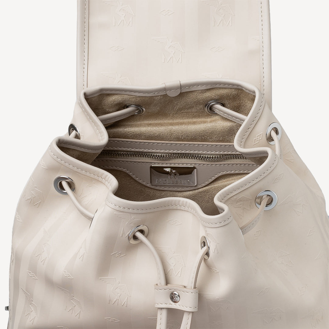 BRUGG | Rucksack pearl weiss/silber - innen