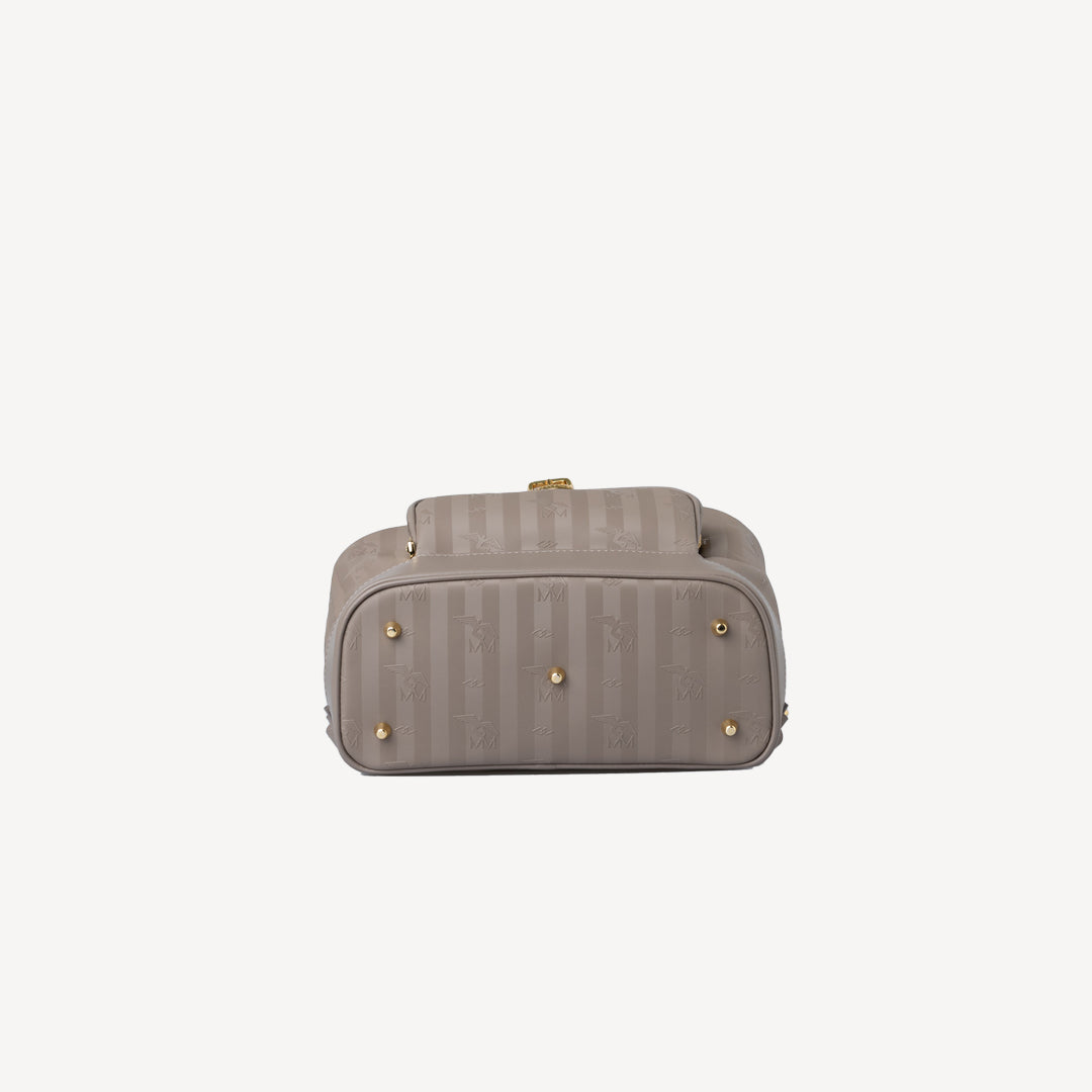 BRUGG | Rucksack taupe grau/gold - unten