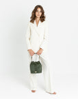 SION | Beuteltasche olive grün/gold