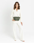 BRIENZ | Sac ceinture vert olive/or