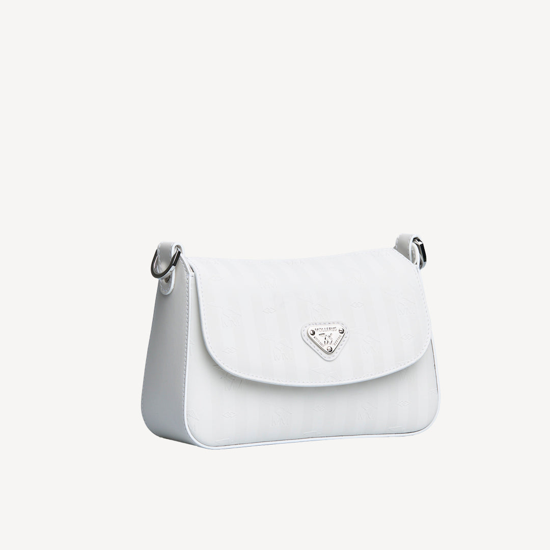 NOVILLE | Umhängetasche snow weiss/silber - seitlich