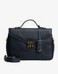 MARLY | Umhängetasche Kalbsleder classic schwarz/gold - frontal