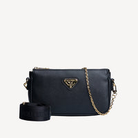 ZELL| Shoulder bag calfskin black/gold